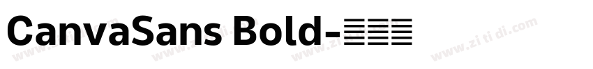 CanvaSans Bold字体转换